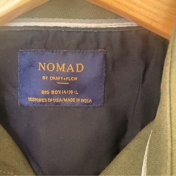 Nomad by |Craft + Flow| Boys Button Down Short-sleeved Big Boy 14/16 100% Cotton - Picture 4 of 7